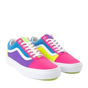 Vans Old Skool Neon Color-Block Skate Shoe